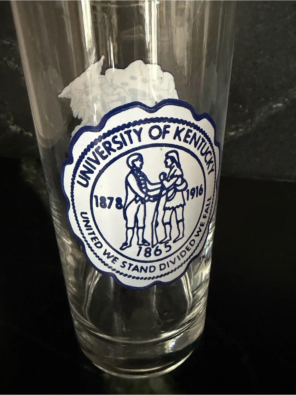 Pen tongue! Kentucky Wildcats Glass Tumblers Set of 2 Blue White United We Stand
